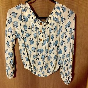 Long sleeve floral blouse